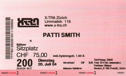 Ticket Patti Smith (82KB)
