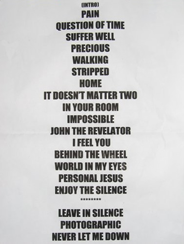 Setliste Depeche Mode (48KB)