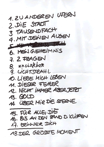 Setliste Klee (52KB)