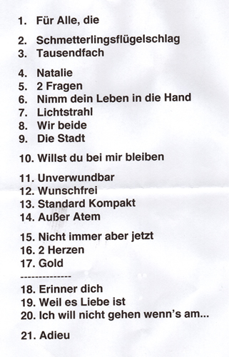 Setliste Klee (112KB)